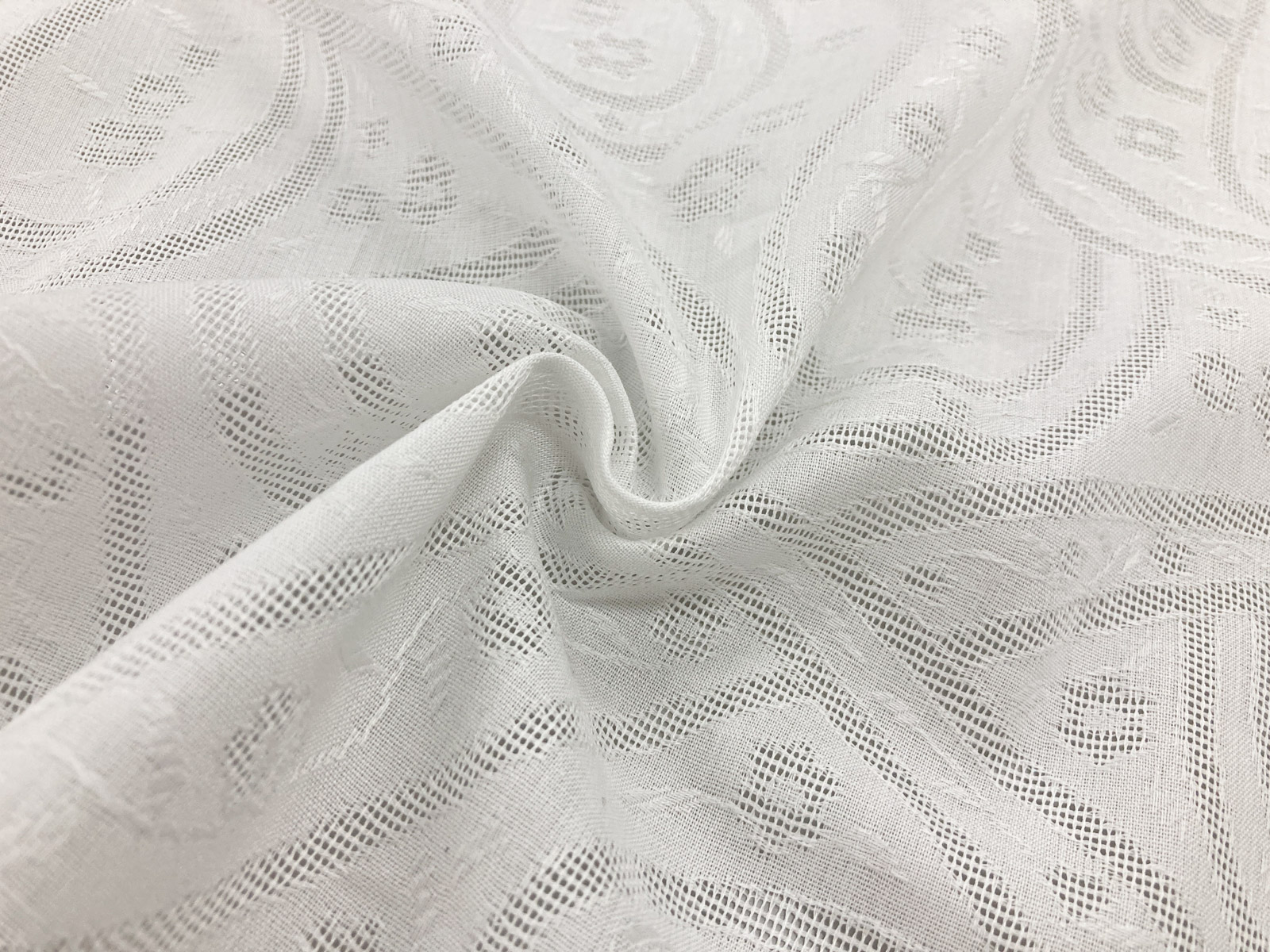 KKC536 [ D/#A-3 ]Dyed Cotton Jacquard Leno Cloth