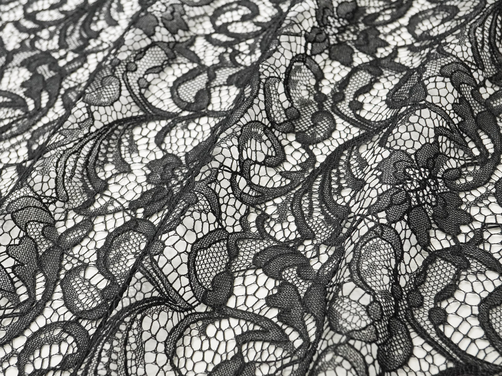 KKF8230E2X-W [ D/#1 ]Dyed Recycled Polyester Lace