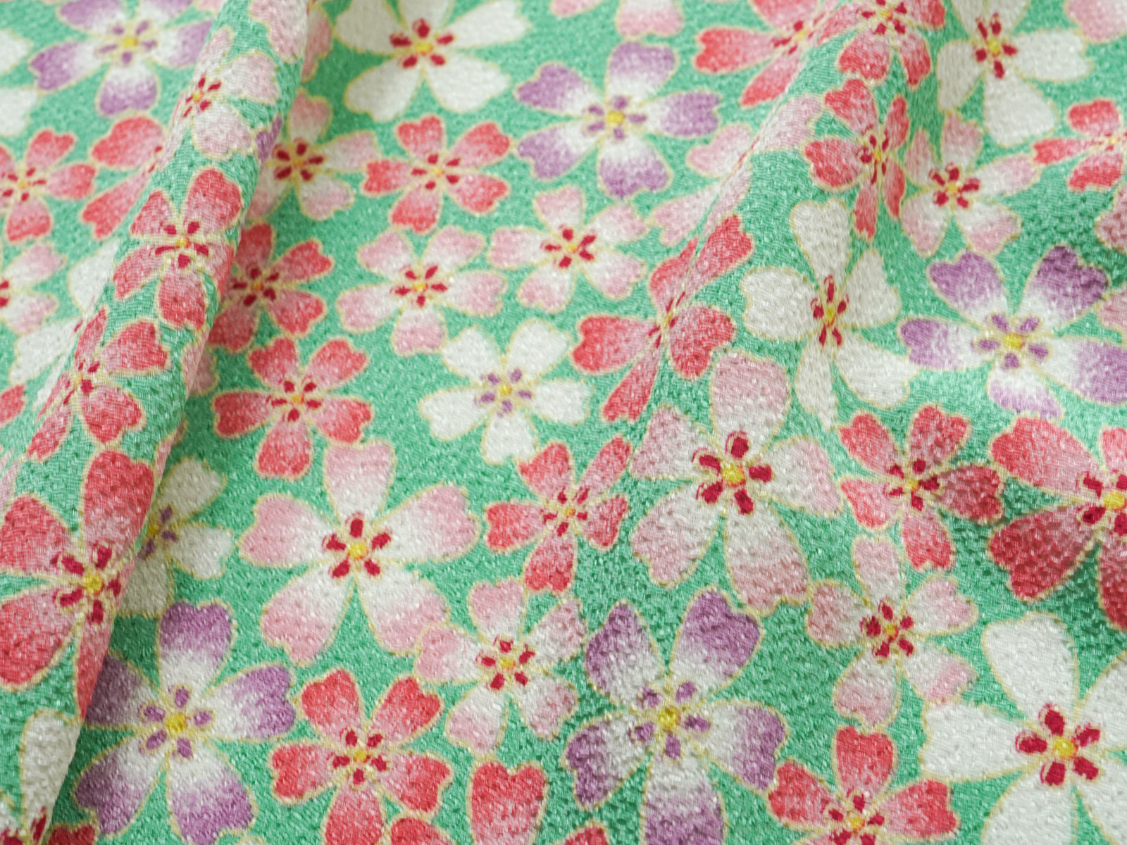 KKP2338 [ D/#晴れ芝桜 ]二越ちりめん®多色プリント