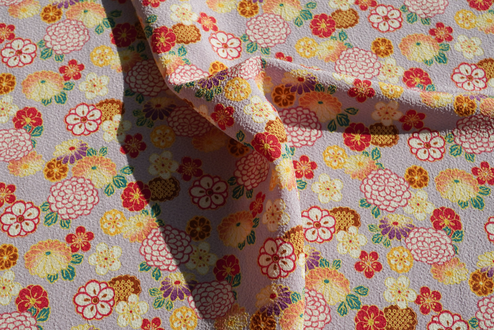 KKP2338 [ D/#花小町 ]Printed Polyester Chirimen