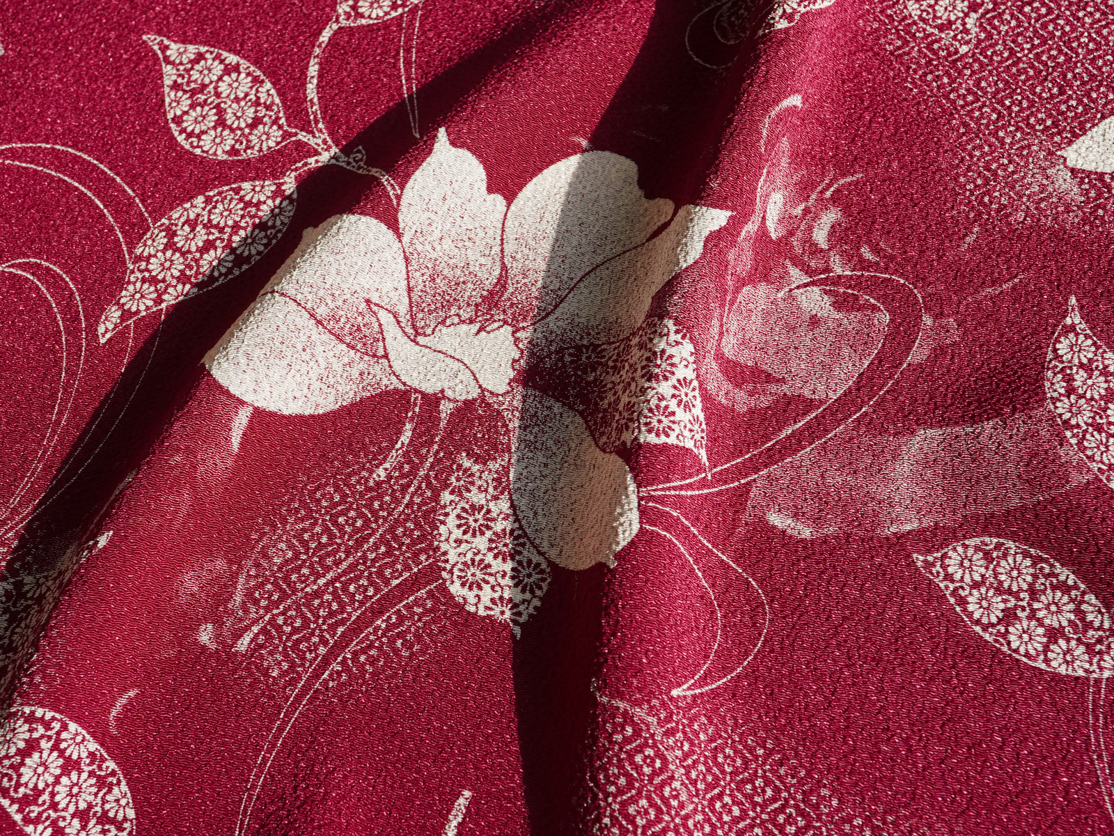 KKP3338 [ D/#花に小紋 ]二越ちりめん®単色プリント