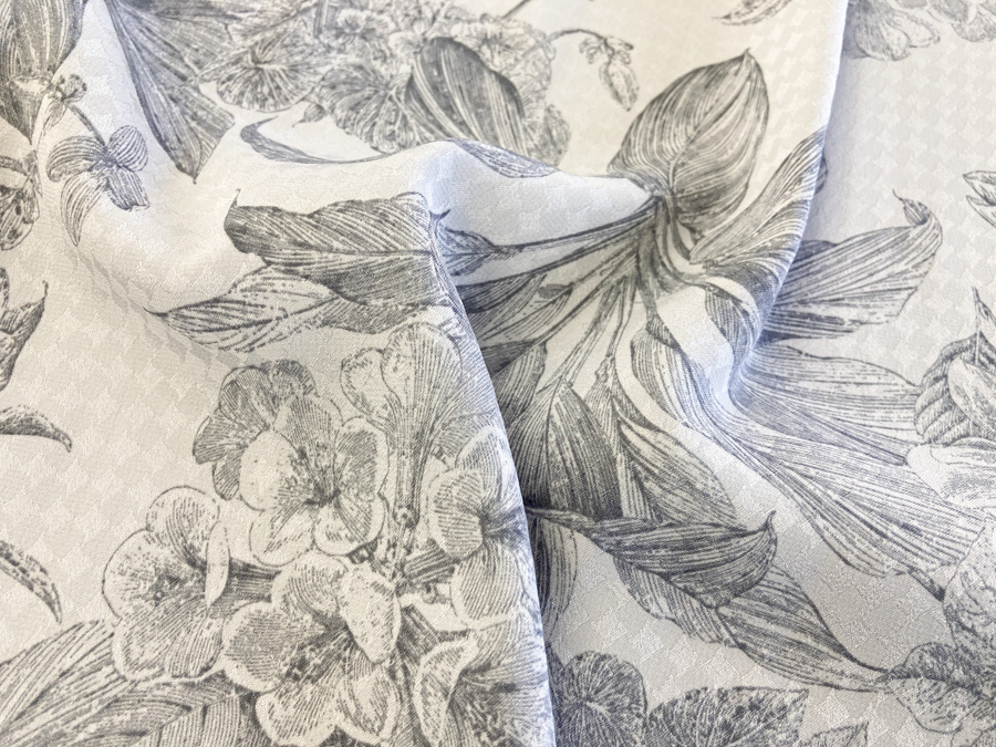 KKP8903SY [ D/#23-38 ]Printed Polyester Silky Satin Jacquard Vintage Finish