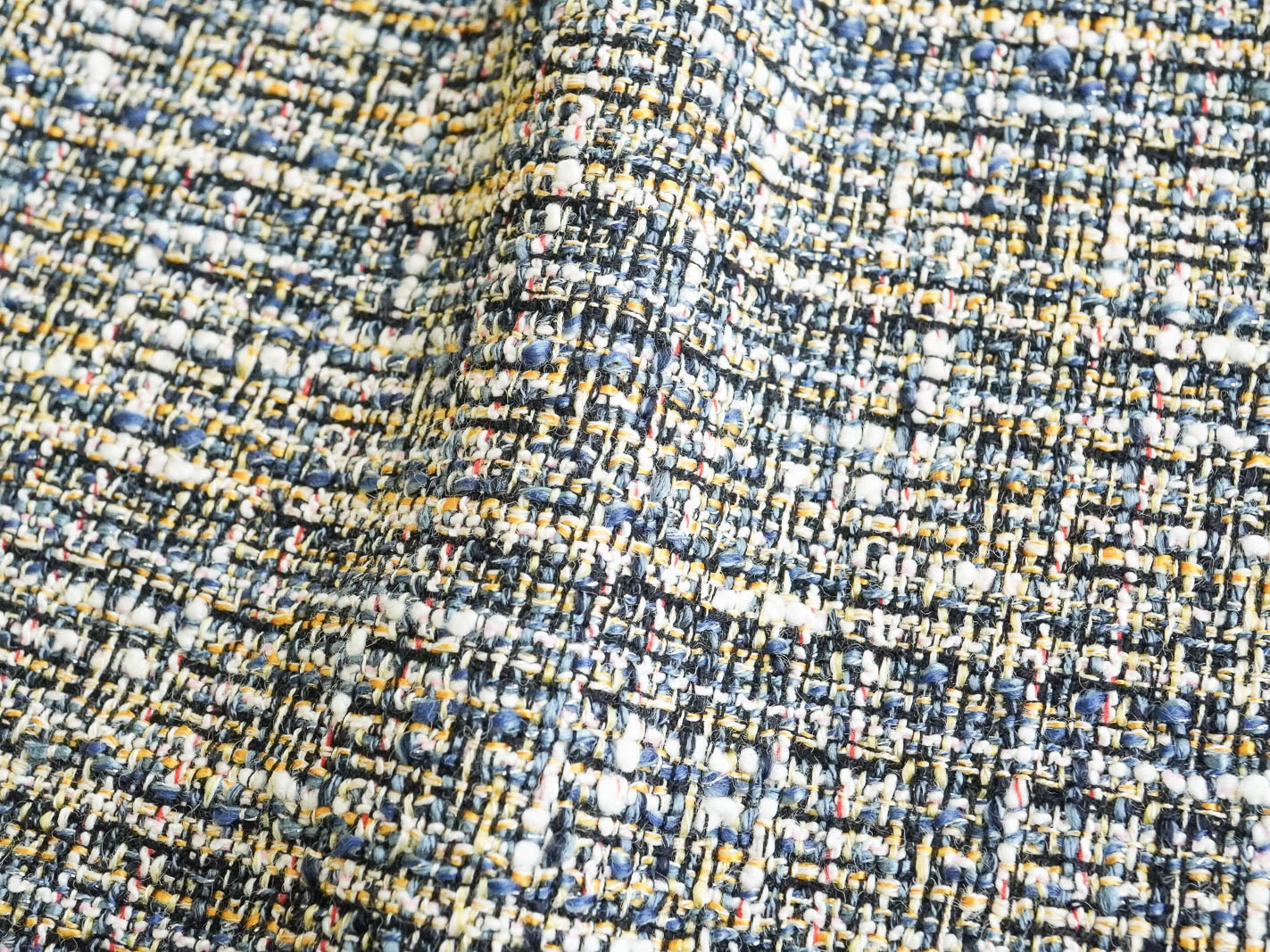 KKW2021-W Yarn Dyed Acrylic Cotton Rayon Polyester Wool Premium Tweed