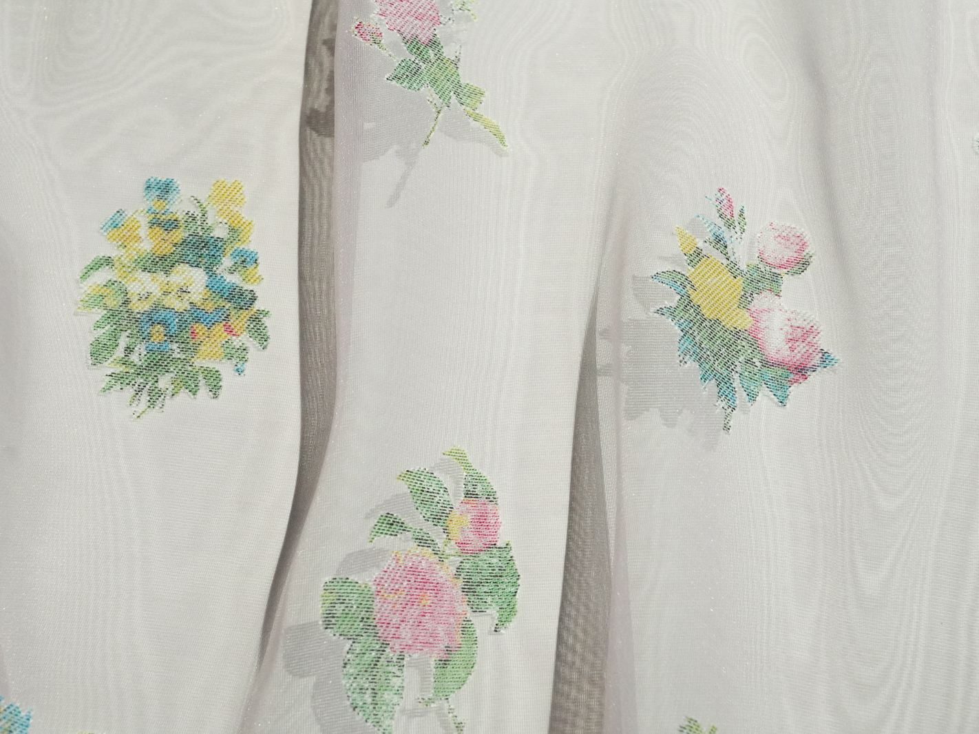 KPP1609 [ D/#69 ]Burn-out Printed Polyester Rayon Linen Blend