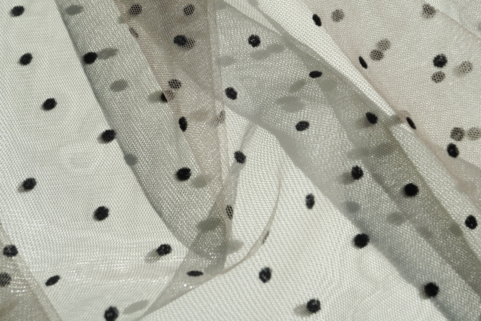 KF2220 [ D/#F-3061 ]Flock Printed Nylon Tulle