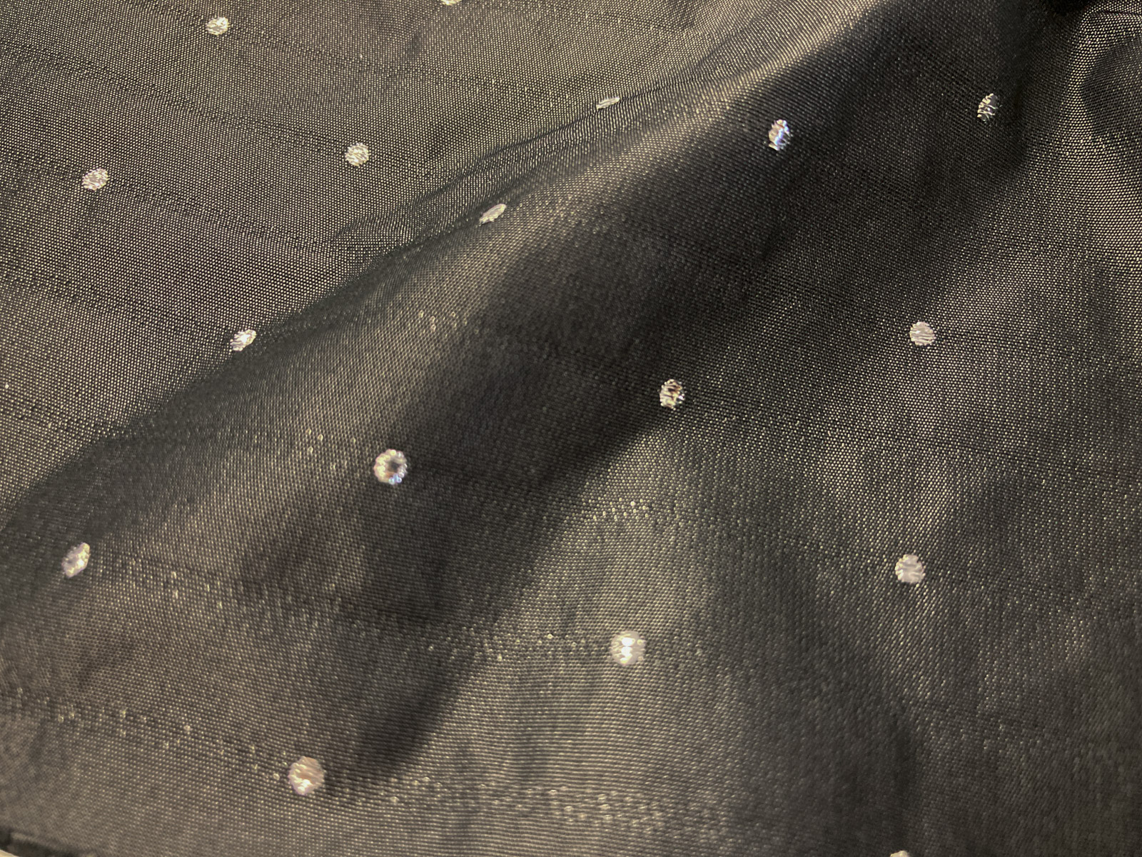 KKF1198-W [ D/#1 ]Yarn Dyed Polyester Nylon Lame Glitter Memory Dot Jacquard