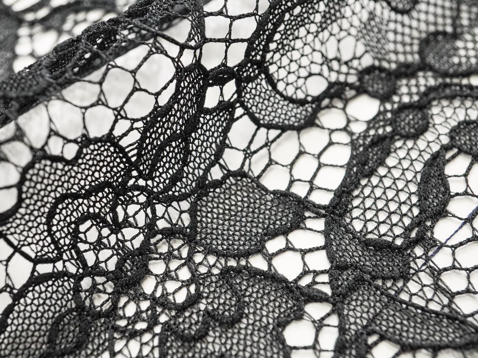 KKF8230E2X-W [ D/#1 ]Dyed Recycled Polyester Lace