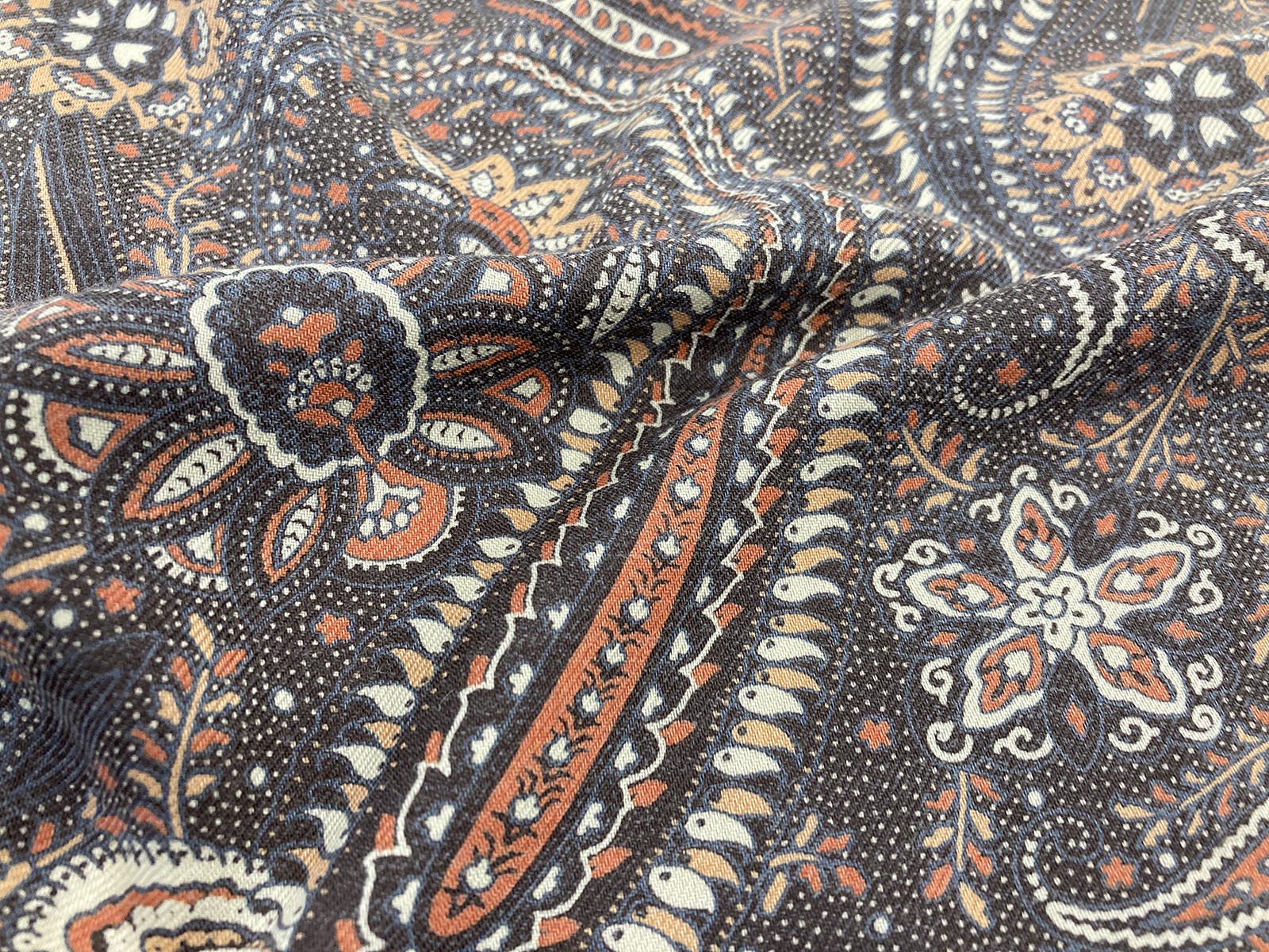 KKP450 [ D/#YS-71A ]Printed Polyester Wool Viyella