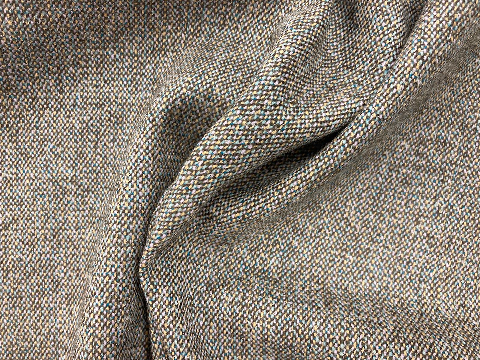 KKW2000 Dyed Wool Nylon Cashmere Pu Heathered Stretch Tweed