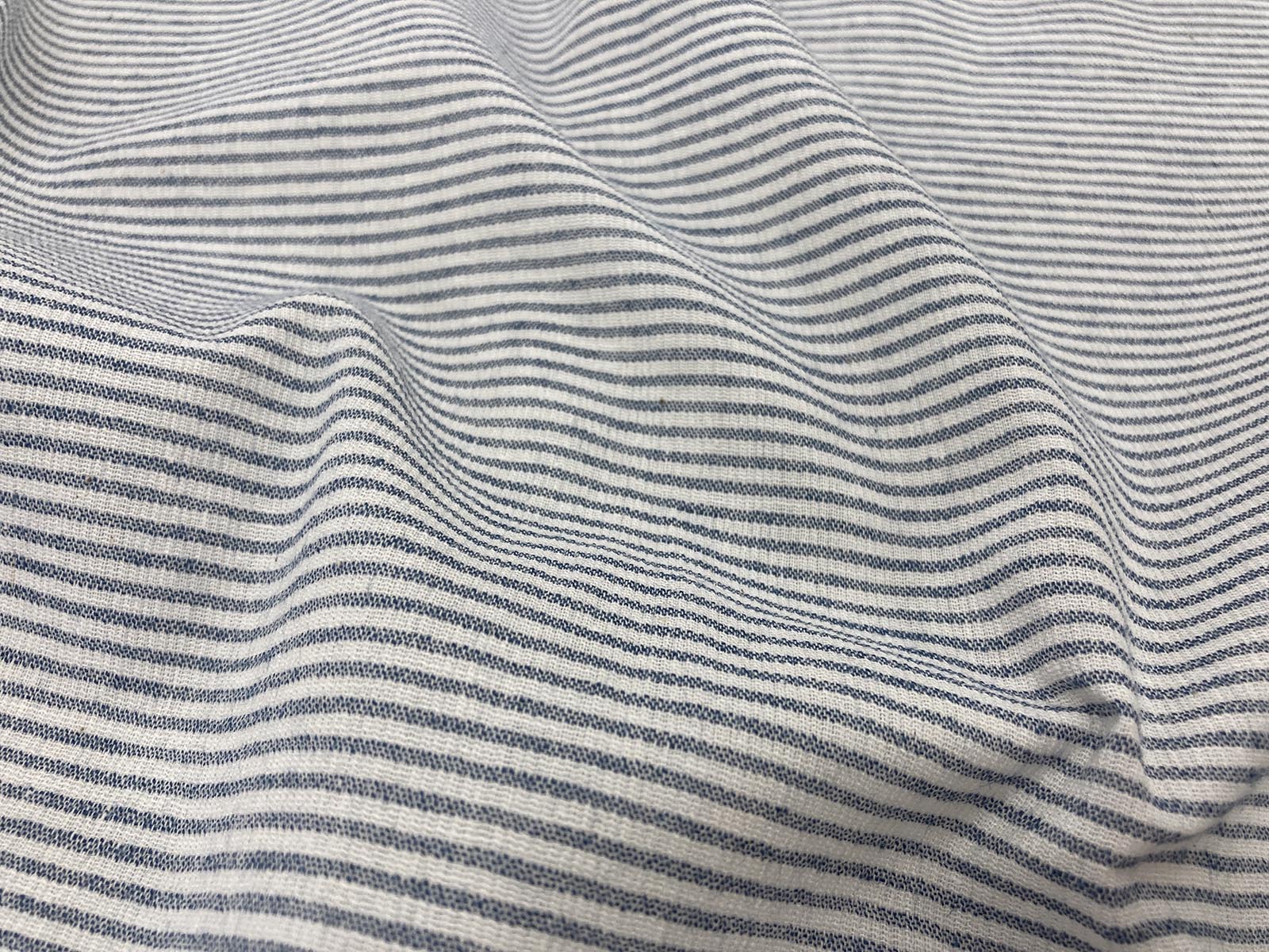 KYC443 [ D/#2 ]Yarn Dyed Cotton Linen Ramie Border Piqué