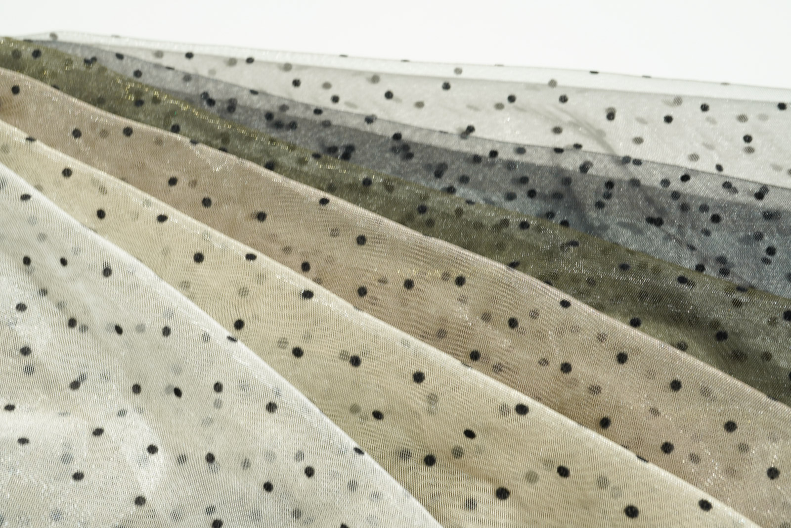 KF2220 [ D/#F-3061 ]Flock Printed Nylon Tulle