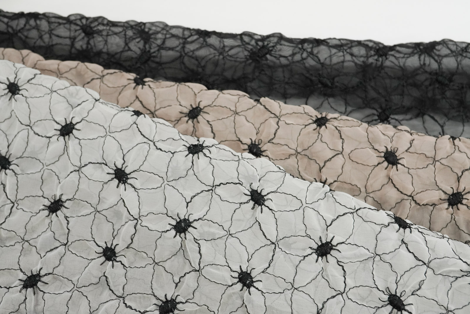KFL4006E2X [ D/#E-2 ]ＥＣＯマットオーガンジー収縮刺繡