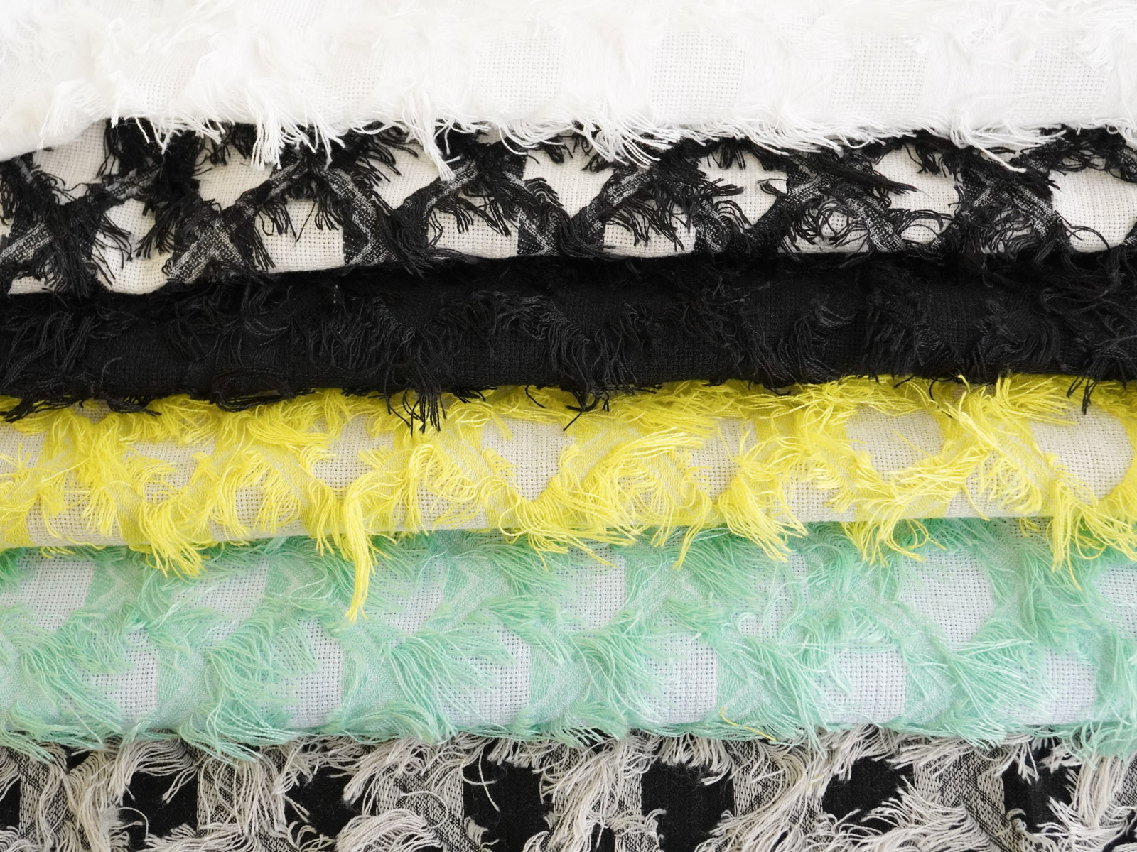 KKC837 [ D/#4 ]Dyed Cotton Polyester Fuzzy Jacquard