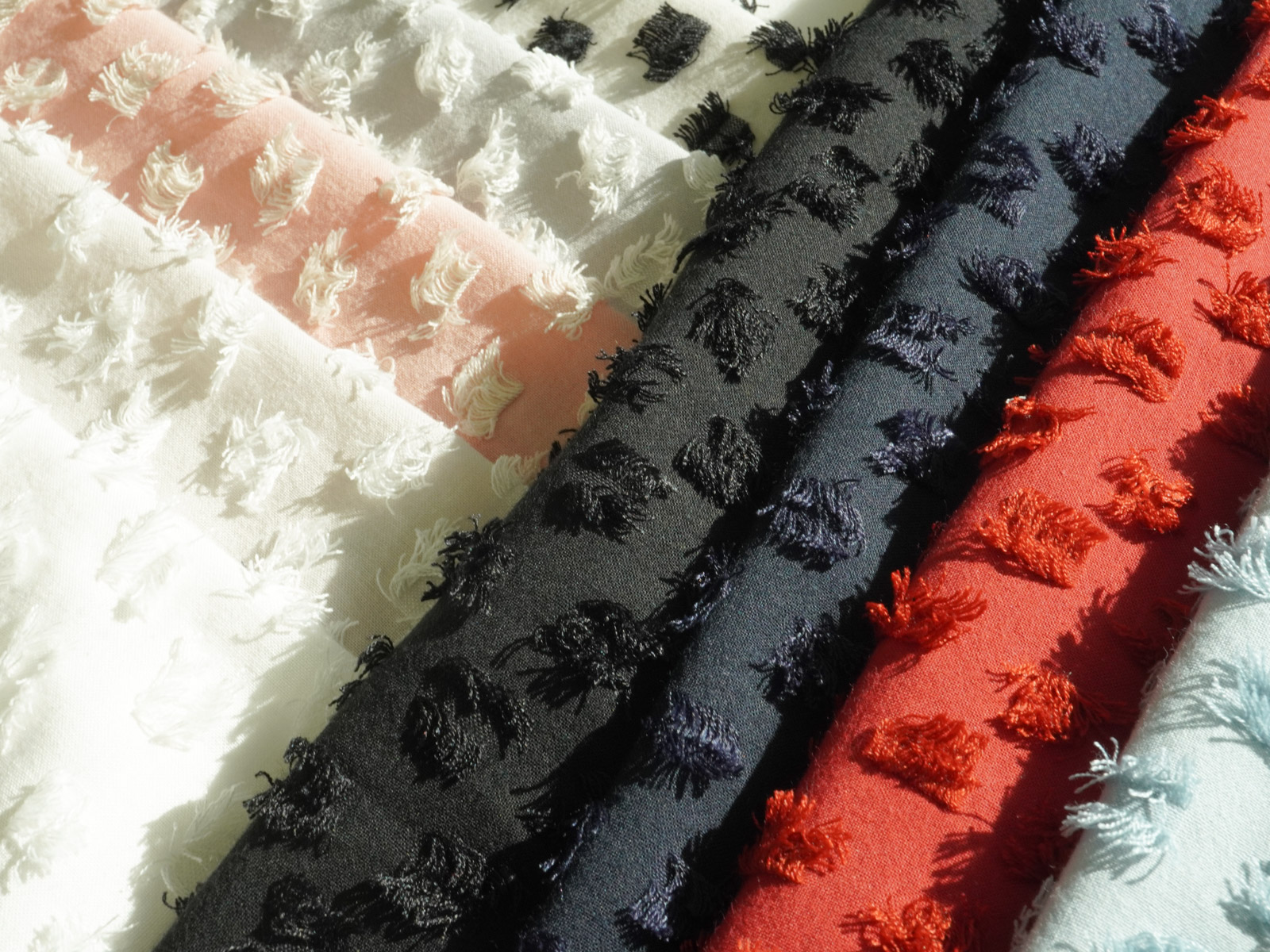 KKC837 [ D/#5 ]Dyed Cotton Polyester Fuzzy Jacquard