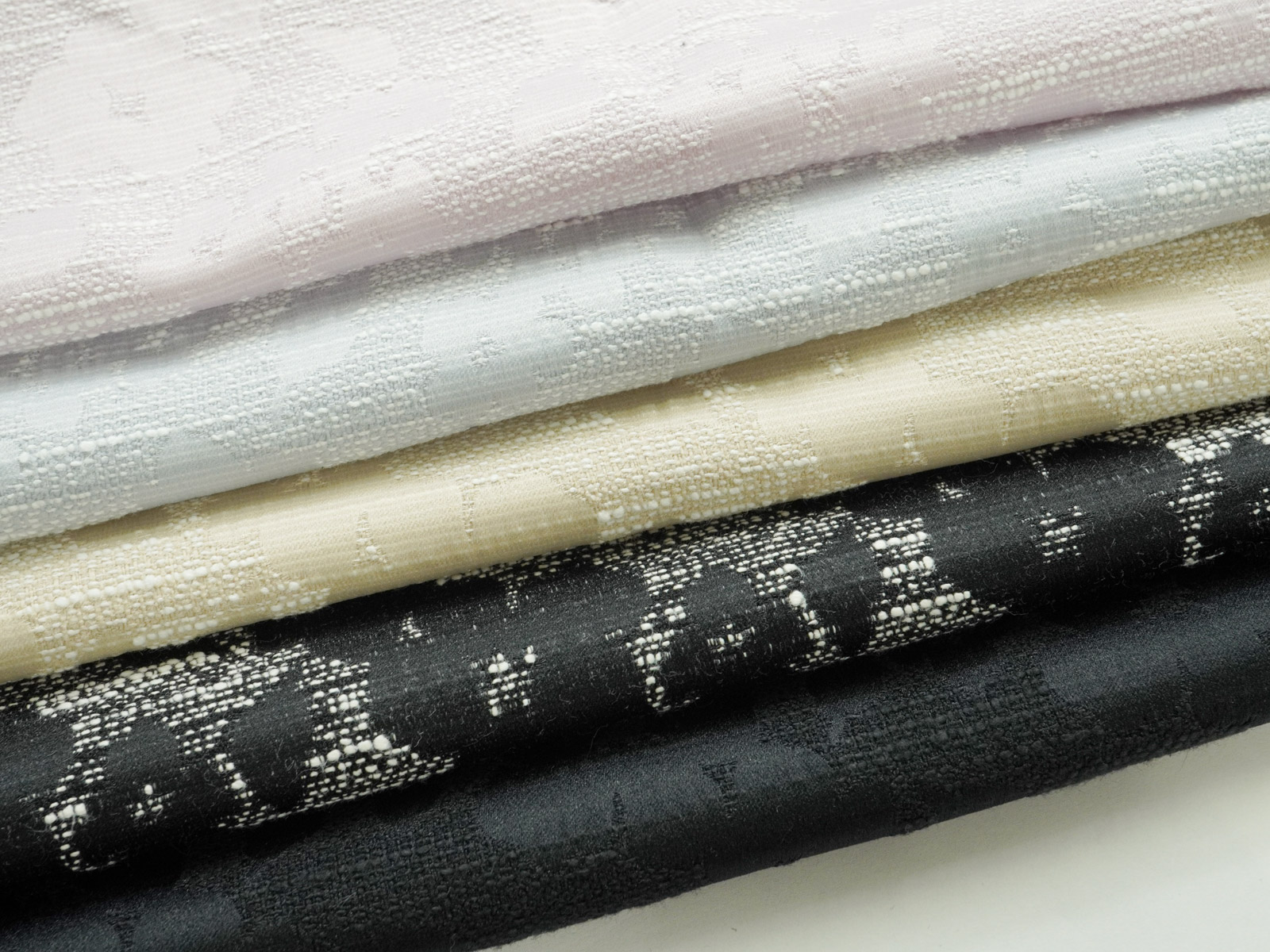 KKF7122 [ D/#1 ]Dyed Polyester Cotton Airy Stretch Tweed Jacquard