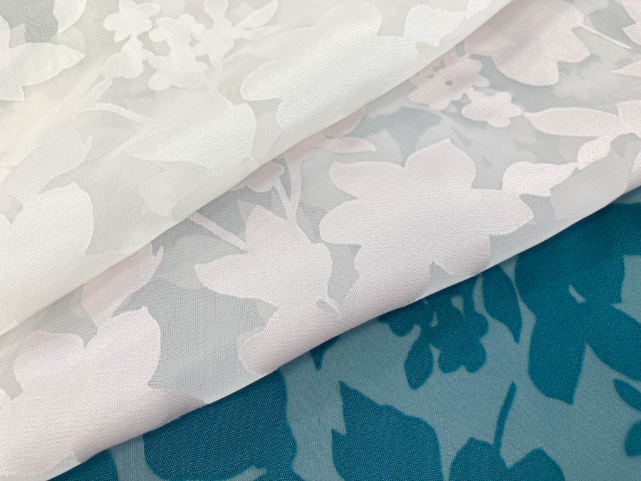 KKOP9117 [ D/#1 ]Burn-out Printed Rayon Polyester Fabric