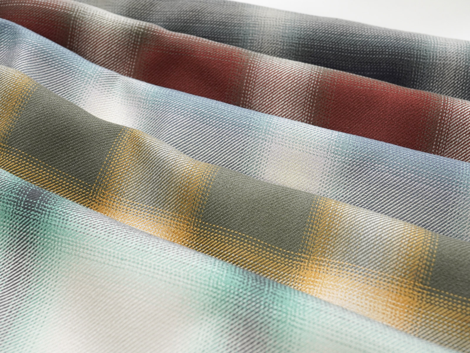 KYC303 [ D/#1 ]Yarn Dyed Rayon Ombre Check