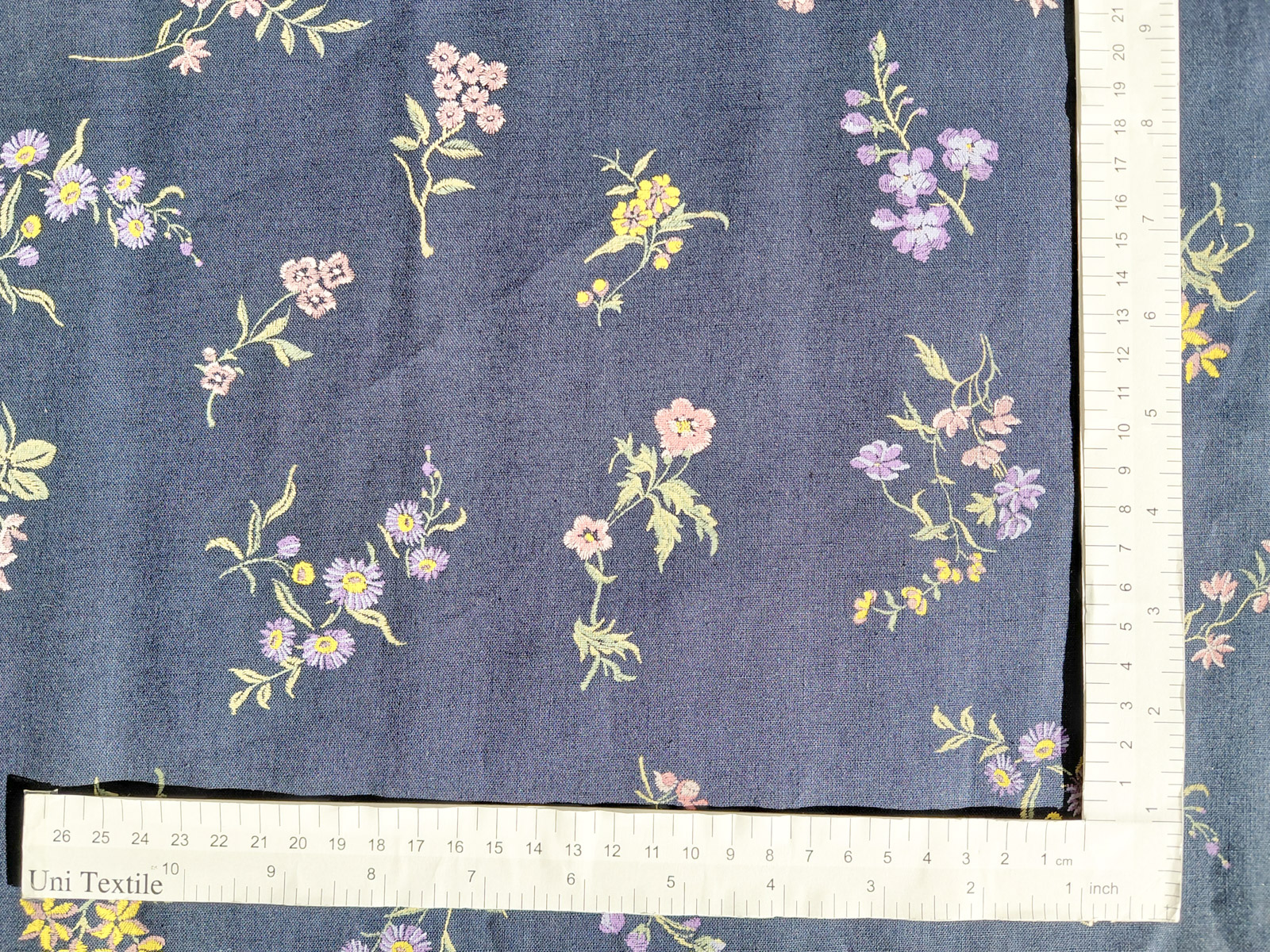 KCG585TB [ D/#HM-114 ]Cotton-linen Sheeting Fabric with Tumbler Finish and Discharge Pigment Print