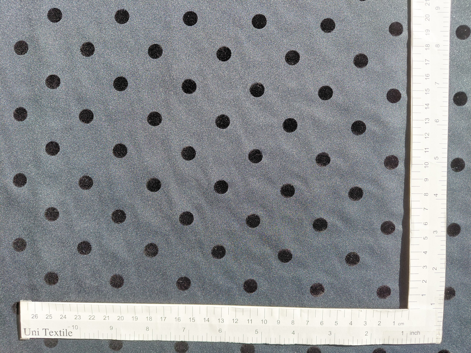 KF3438 [ D/#Ｆ-3112 ]Flock Printed Polyester Wooly Stretch Viyella