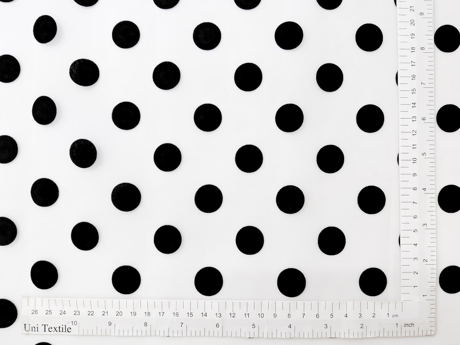 KF4004 [ D/#D2559 ]Flock Printed Polyester Creamy Organza