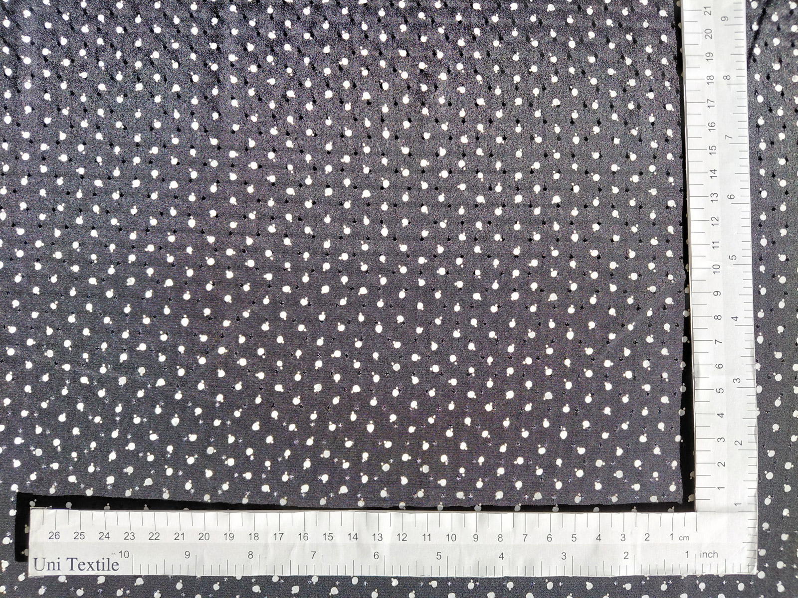 KKP2311-W [ D/#SB-327 ]ドットデシン広巾単色プリント