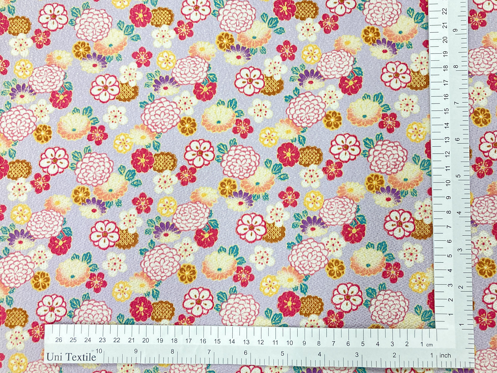 KKP2338 花小町 二越ちりめん®多色プリント｜プリント｜ポリエステル 