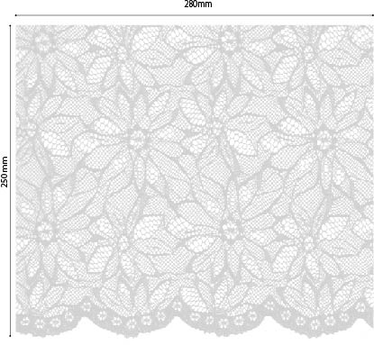 KKF8250-58 [ D/#3 ]Dyed Polyester Scalloped Raschel Lace